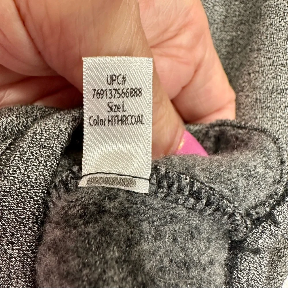 Cuddl Duds Ultra Cozy Gray Long Sleeve Crew - Size Large 14-16 - Picture 7 of 8